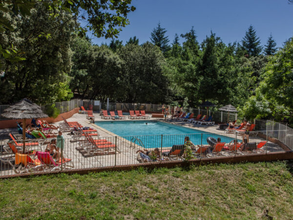 Campsite's swimming pool with paddling pool