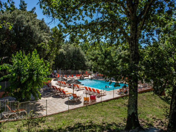 Campsite's swimming pool with paddling pool