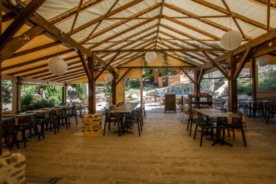 Het restaurant van de camping